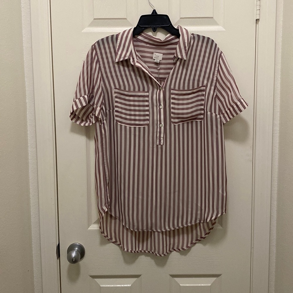 Stripped button up